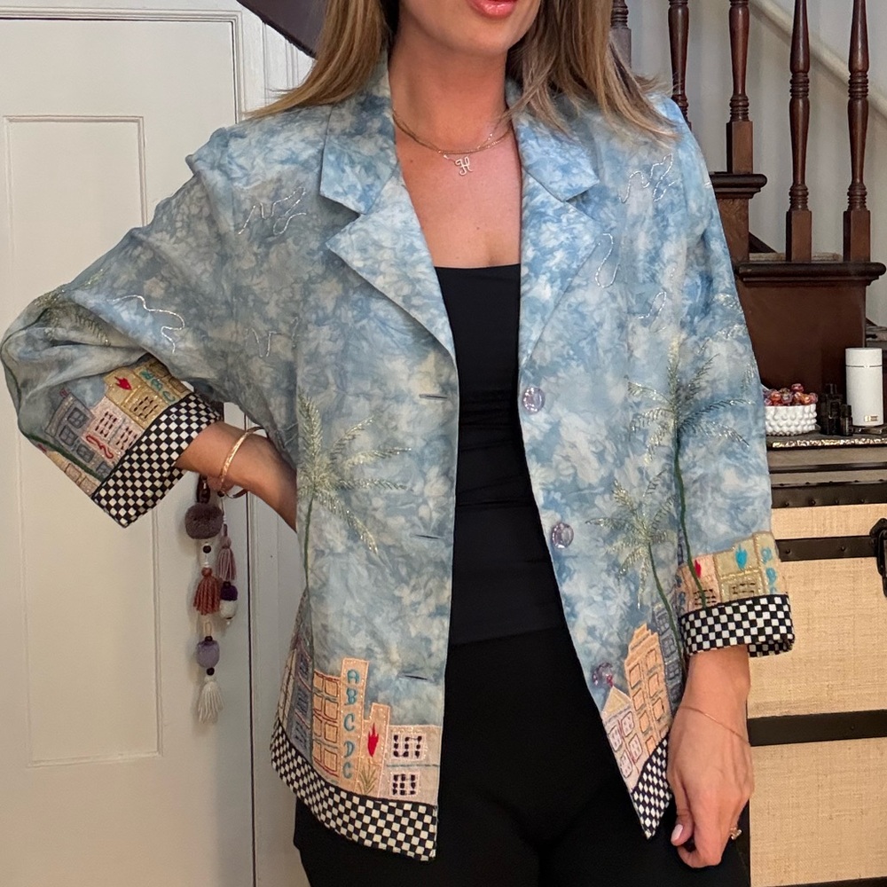 Anage Blue Blazer Classic Cropped Design